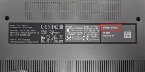 asus model number.